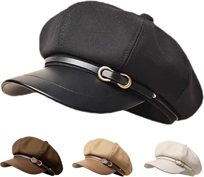 Busnos Newsboy Hats for Women and Men Beret Women's Hats & Caps Fall and Winter Womens Hat y2k Hat Women's Octagonal Cap - Image 1
